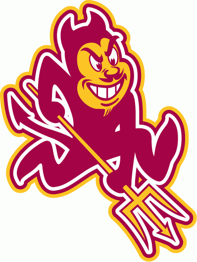 Arizona State Sun Devils 1980-2010 Primary Logo heat sticker